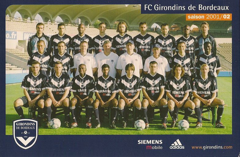 Photo équipe des Girondins de Bordeaux saison 2001/2002
